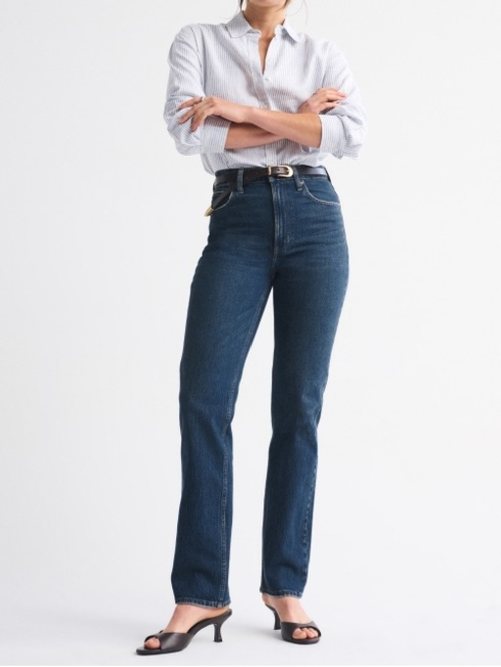 Abercrombie & Fitch Curve Love Slim Straight Ultra High Rise - Size 27 - Picture 3 of 12